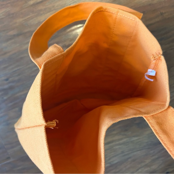 Trader Joe's limited edition mini canvas tote bag in orange - Picture 7 of 8